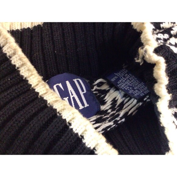 Gap Vintage Turtleneck Sweater 90’s Chunky Knit Snowflake Womens Large - Picture 7 of 7